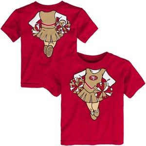 Girls toddler SF 49ers T-Shirt, Medium 5-6